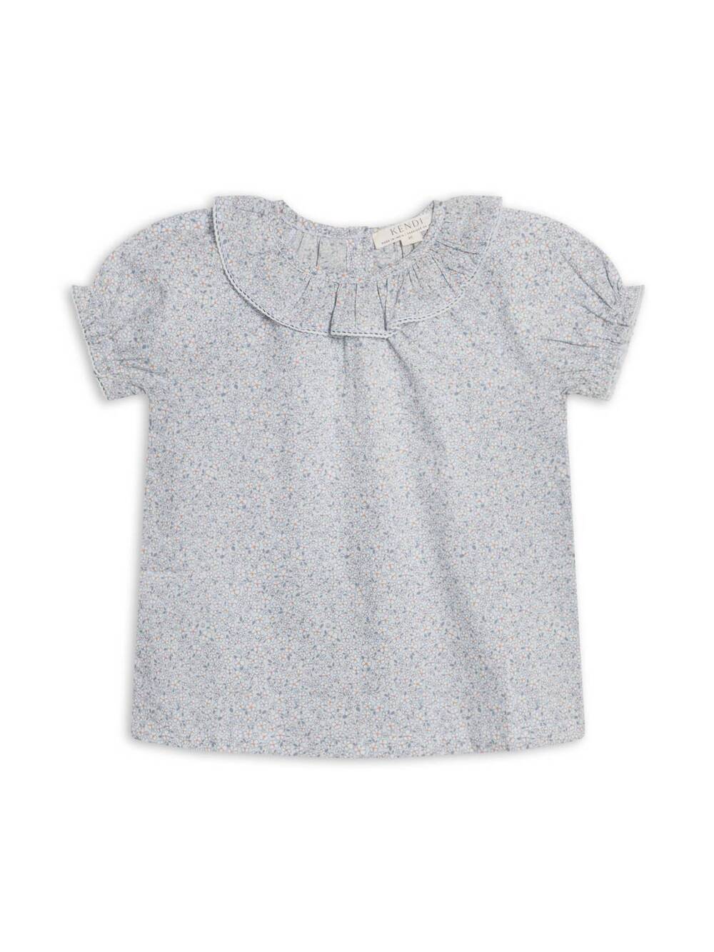 NEW COLORED ORGANICS girls joan poplin ruffle collar shirt in cardella floral /